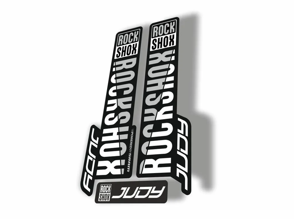 Rock Shox JUDY 2018 Fork Decal Mountain Bike Cycling Sticker Adhesive White - 1