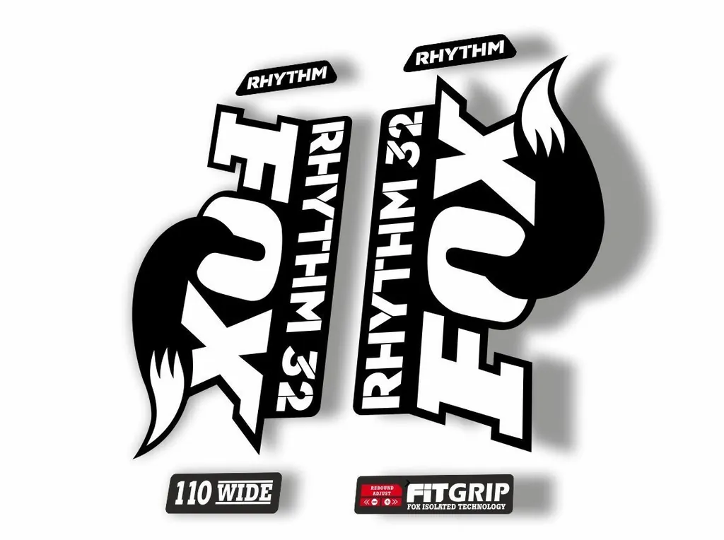 FOX 32 Rhythm 2018 Forks Suspension Factory Decal Sticker Adhesive White - 1