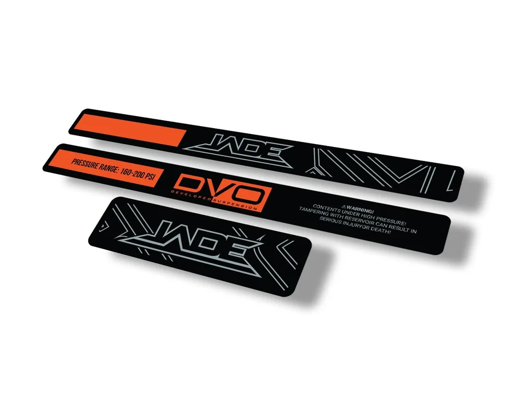 DVO Jade Coil 2020 Rear Shock Suspension Sticker Factory Decal Adhesive Orange - 1