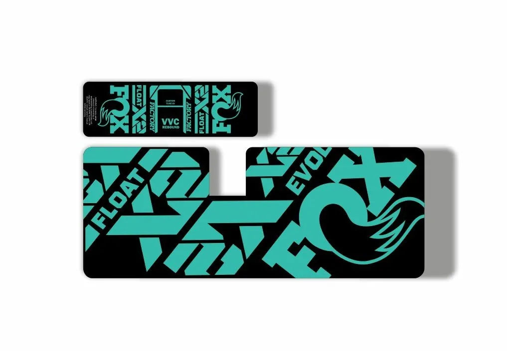 FOX Float X2 2021 MTB Rear Shock Suspension Sticker Adhesive Decal Kit Dolphin - 1