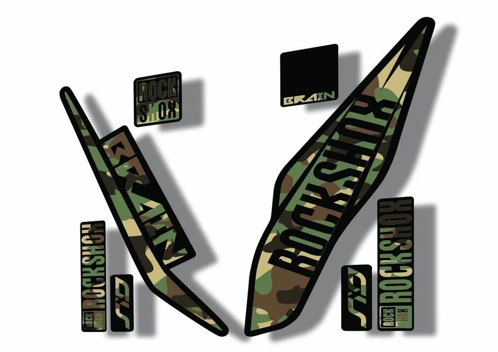 Rock Shox SID Brain 2017 Mountain Bike Cycling Decal Sticker Adhesive Camo - 1