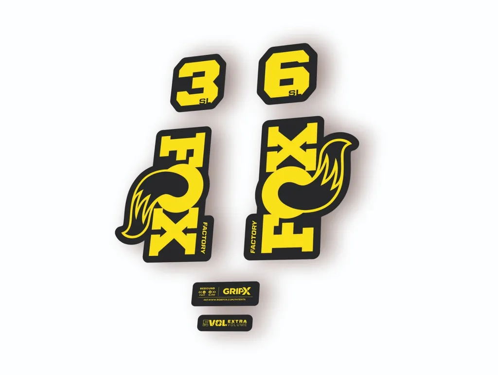 FOX 36 SL Factory 2026 Fork Decal Suspension Sticker Adhesive Yellow - 1
