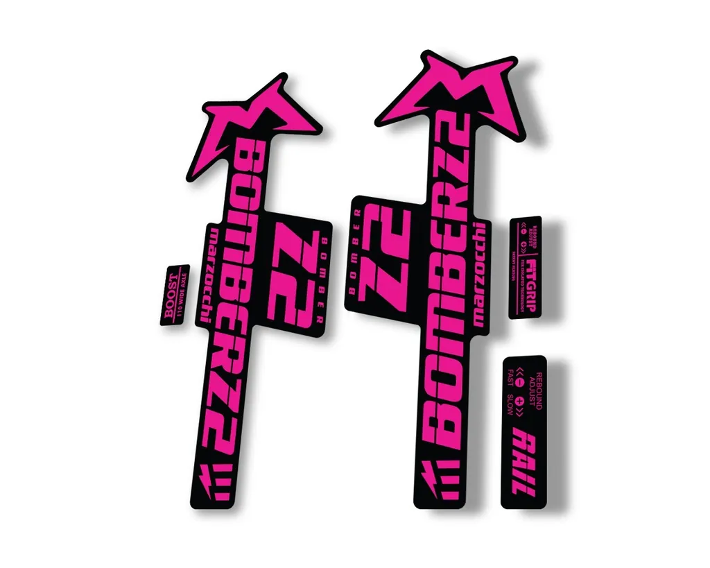 Marzocchi Bomber Z2 E Bike 2022 Fork Suspension Sticker Decal Kit Pink - 1