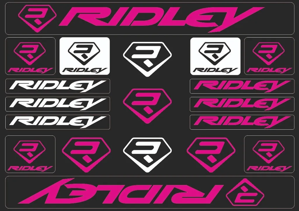 Bicycle Vinyl Stickers – Compatible with RIDLEY Bikes – Pink - 1