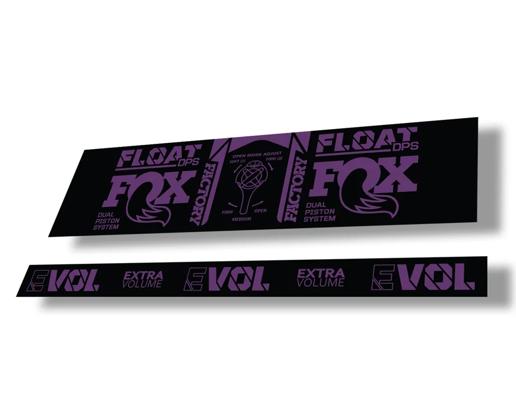 FOX Float DPS 2021 Rear Shock Suspension Factory Sticker Adhesive Decal Purple - 1