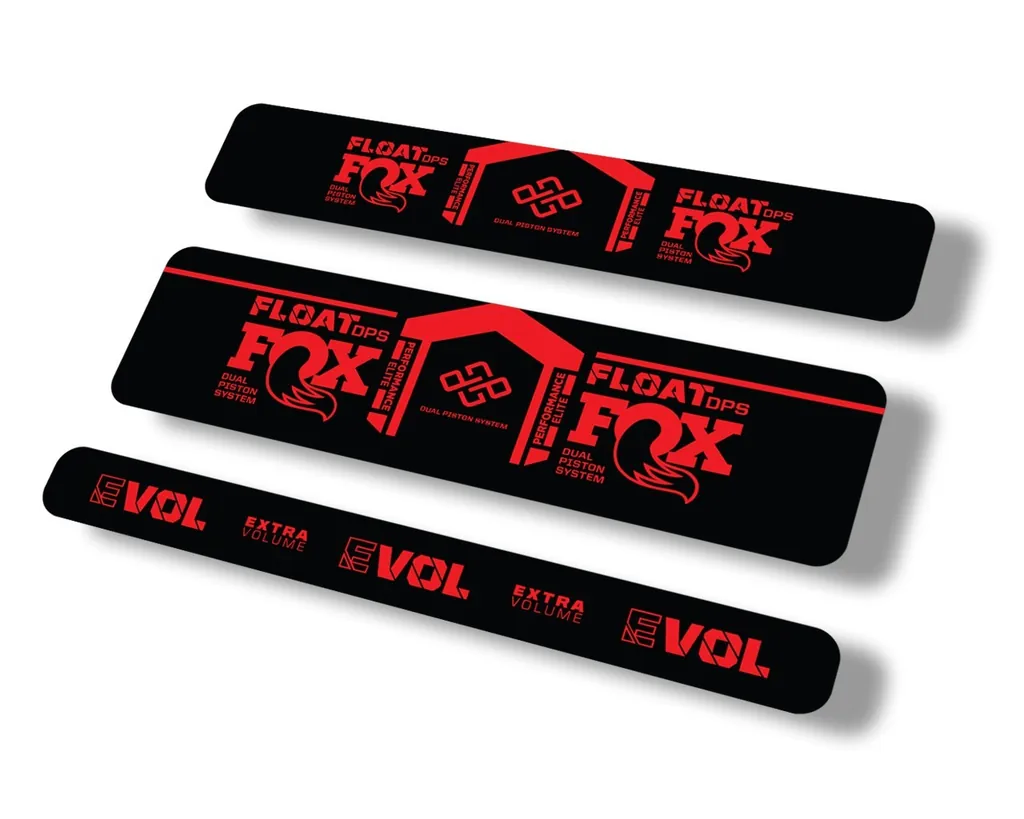 FOX Float DPS 2021 Performance Elite R Rear Shock Suspension Sticker Decal Red - 1