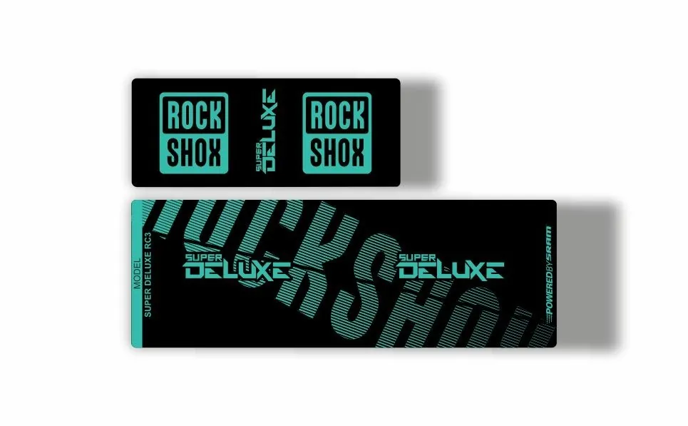 Rock Shox Super Deluxe RC3 Rear Shock MTB Decal Sticker Adhesive Dolphin - 1