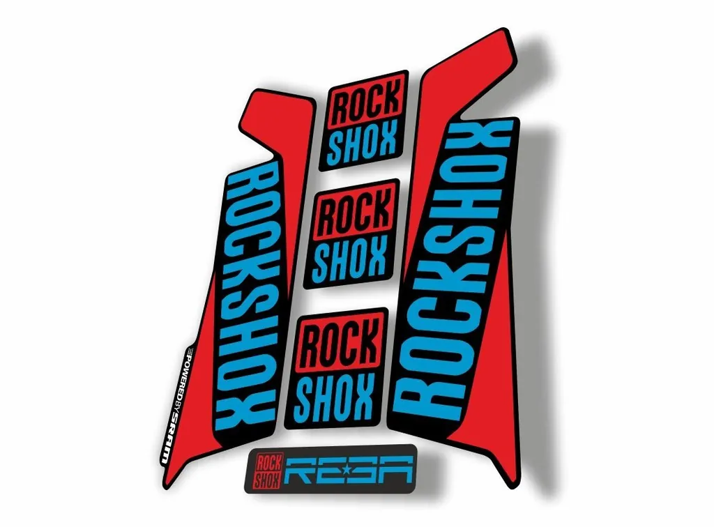 Rock Shox REBA 2016 Fork Decal Mountain Bike Cycling Sticker Adhesive Red Blue - 1