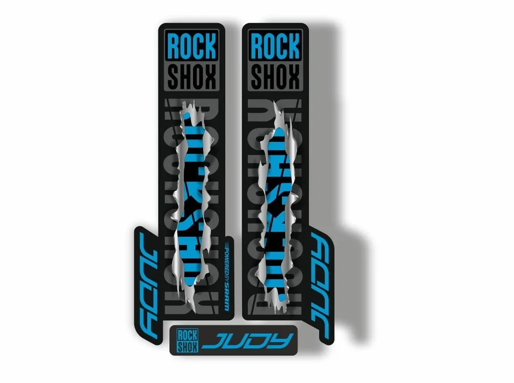 Rock Shox JUDY 2018 Fork Decal Mountain Bike Cycling Sticker Adhesive Metal Torn - 1