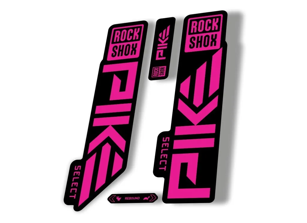 Rock Shox PIKE SELECT 2023 Mountain Bike Cycling Decal Sticker Adhesive Pink - 1