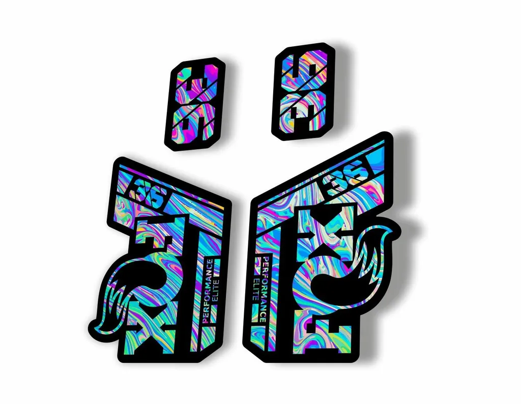 FOX 36 Performance Elite 2021 Forks Suspension Factory Decal Sticker Oil Slick 1 - 1