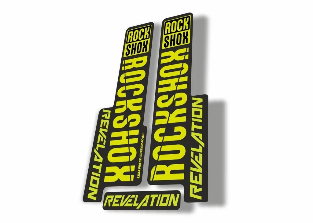 Rock Shox REVELATION 2018 Fork Decal Mountain Bike Cycling Sticker Lime Green - 1