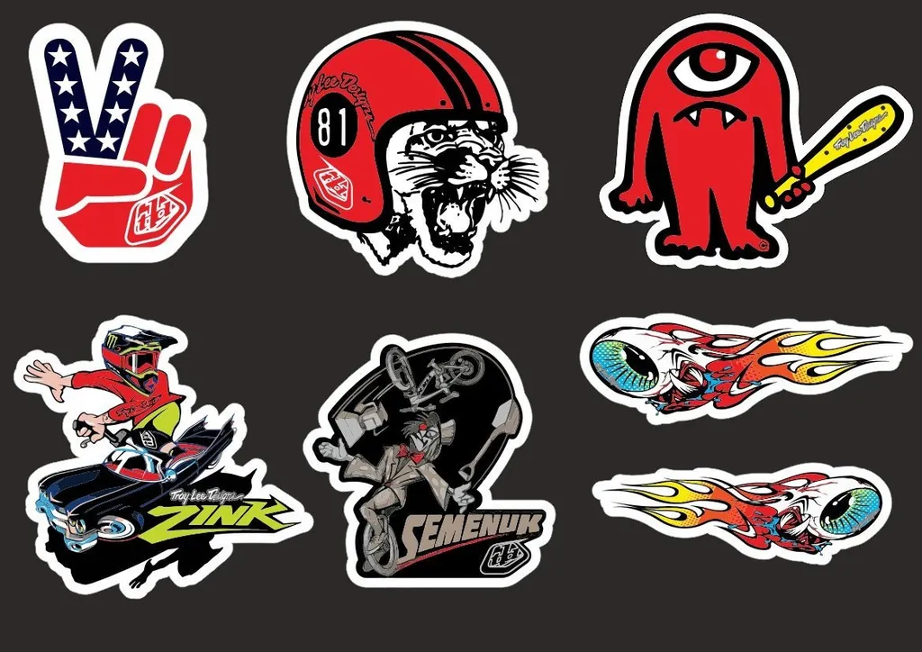 Troy Lee Designs Bike Bicycle Frame Decal Sticker Graphic Adhesive Set Vinyl #11 - 1