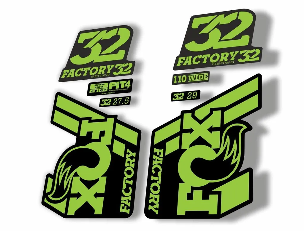FOX 32 Float 2018-19 Forks Suspension Factory Decals Stickers Adhesive Green - 1