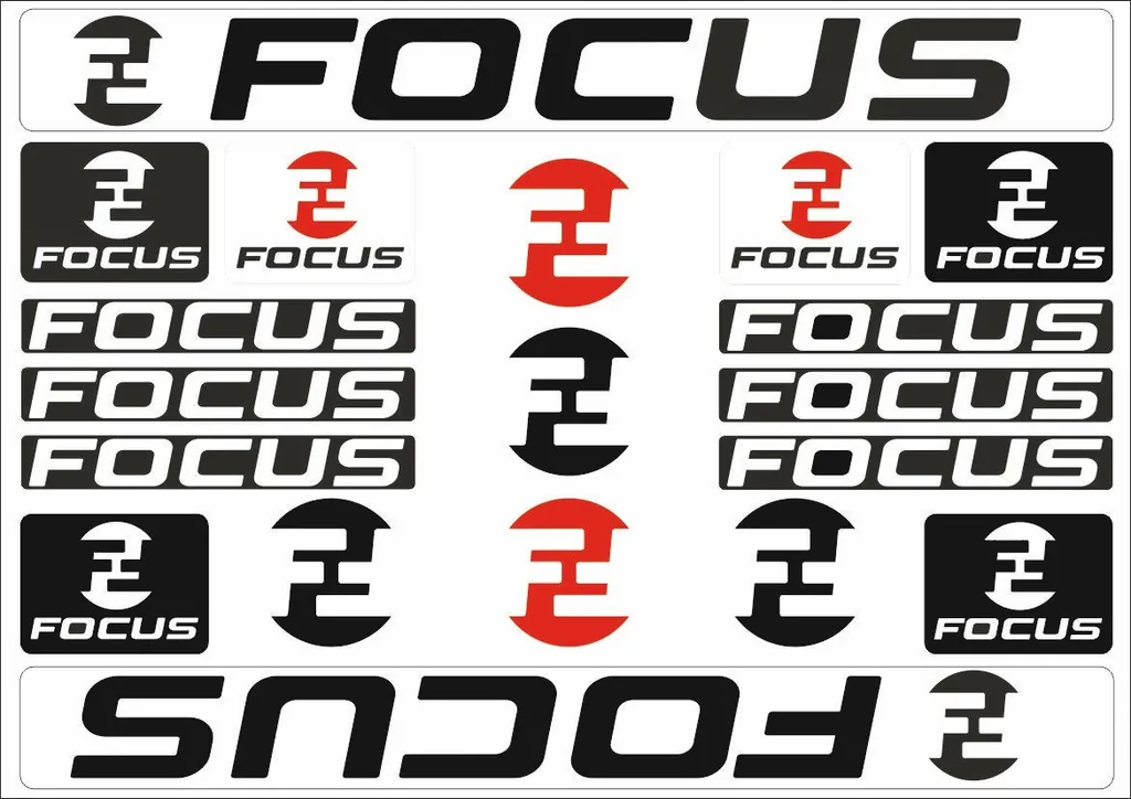 Bicycle Vinyl Frame Stickers – Compatible with FOCUS Bikes – Black - 1