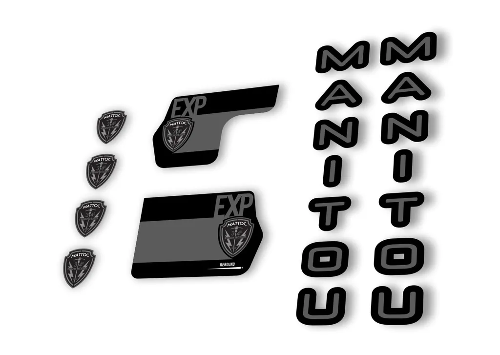 Manitou Mattoc Expert 2020 Fork Suspension Decal Kit Sticker Set Gray - 1