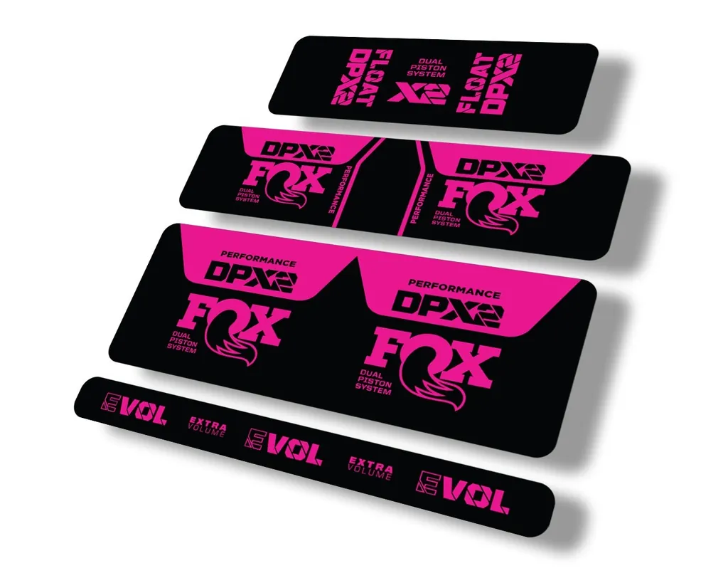 FOX Float DPX2 2021 Performance Rear Shock Suspension Sticker Decal Pink - 1