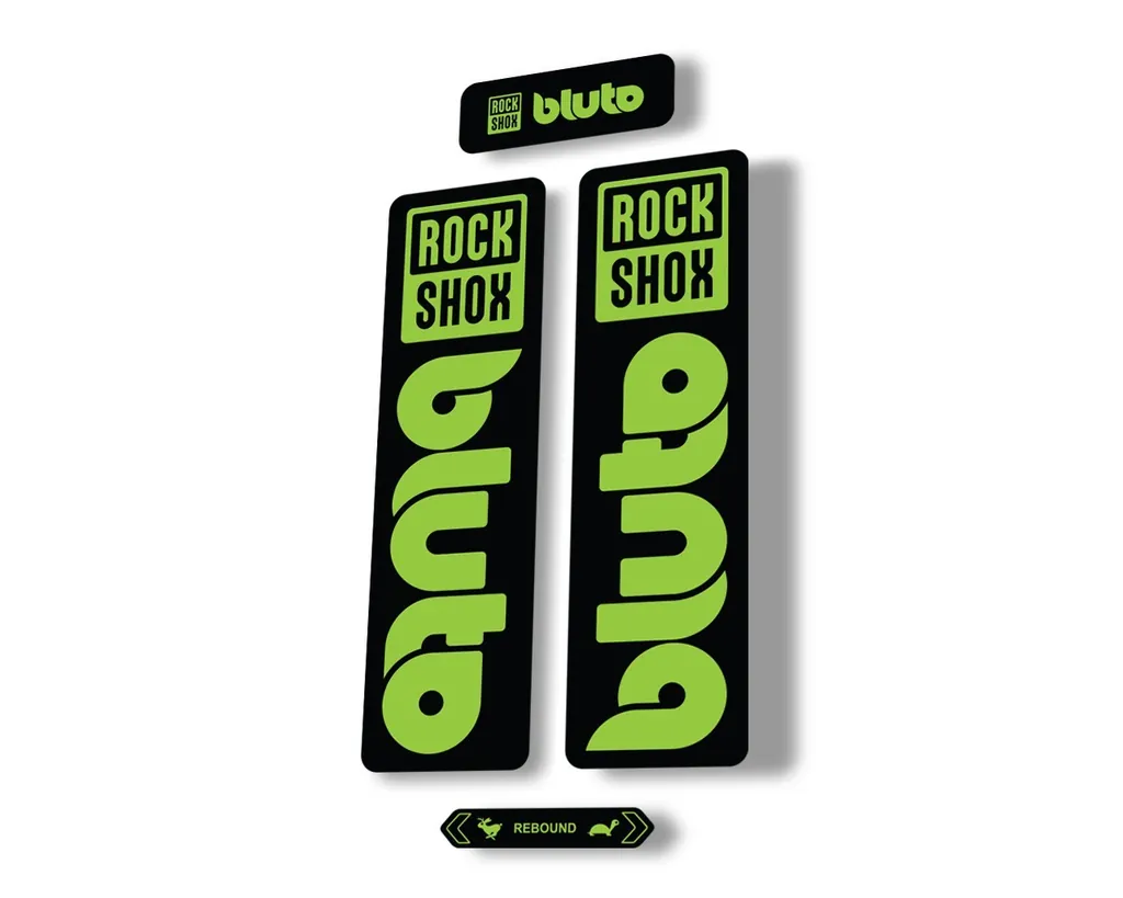 Rock Shox BLUTO 2021 Mountain Bike Cycling Decal Kit Sticker Adhesive Green - 1