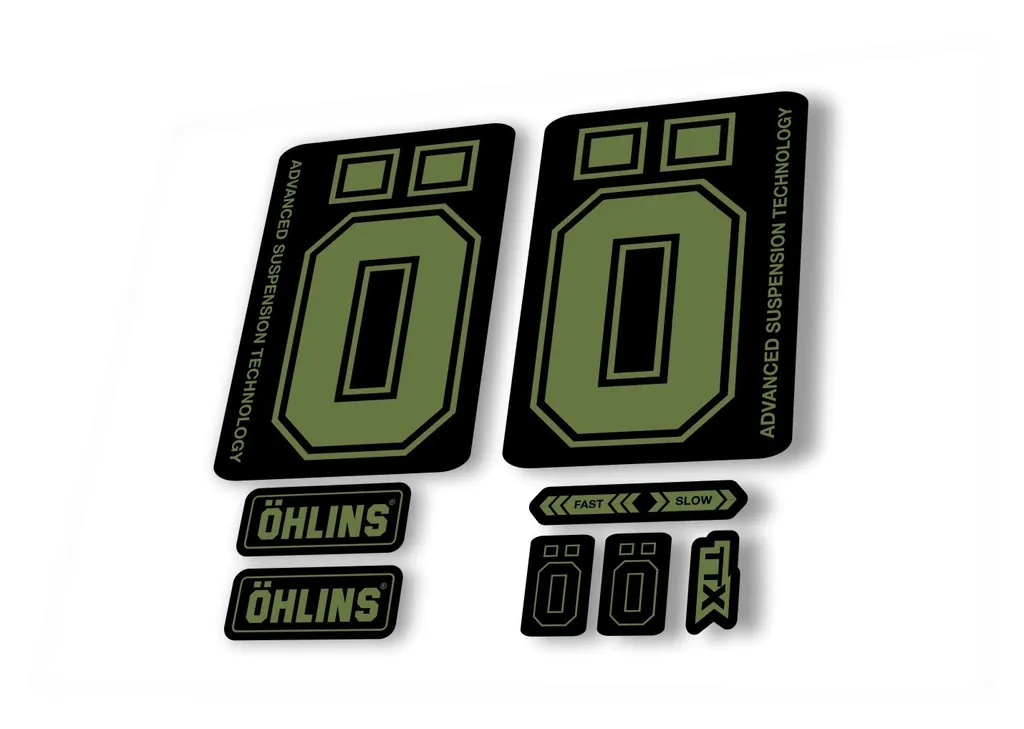 Ohlins DH38 2019 Fork Decal Mountain Bike Cycling Sticker Adhesive Olive - 1