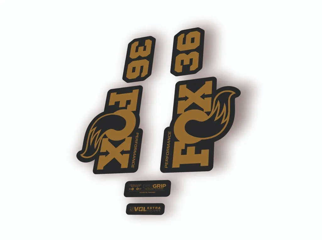 FOX 36 Performance 2026 Fork Factory Suspension Decal Sticker Adhesive Gold - 1