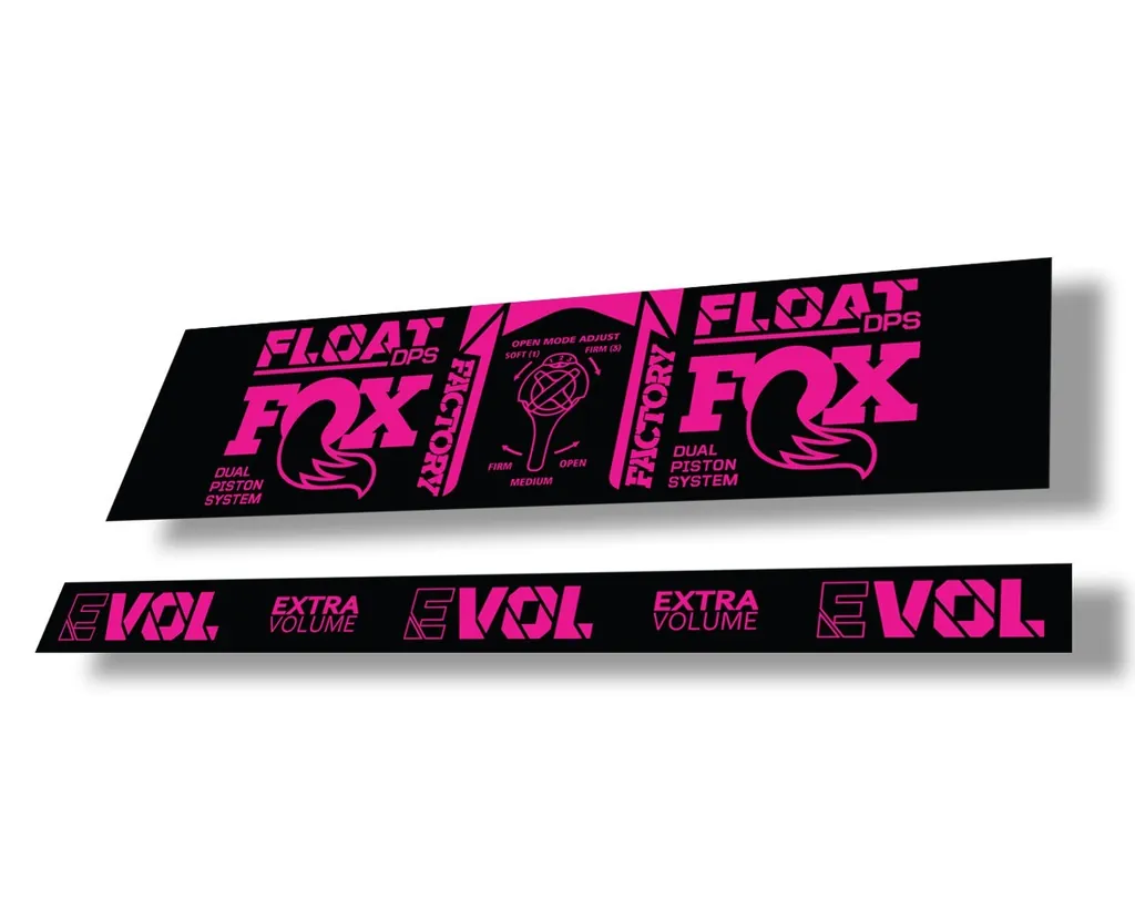 FOX Float DPS 2021 Rear Shock Suspension Factory Sticker Adhesive Decal Pink - 1
