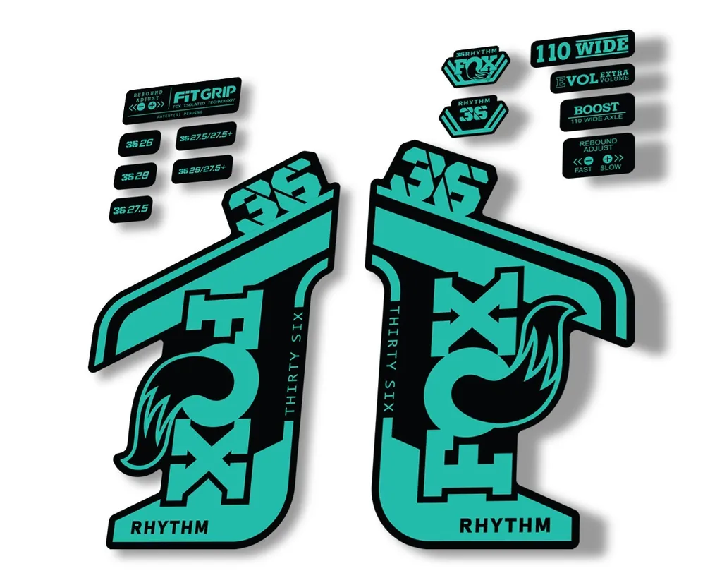 FOX 36 RHYTHM 2021 Forks Suspension Factory Decal Sticker Adhesive Dolphin - 1