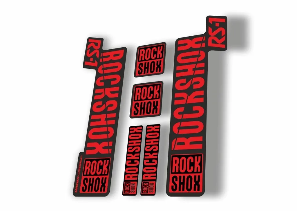 Rock Shox RS1 2018 Fork Decal Mountain Bike Cycling Sticker Adhesive Red - 1