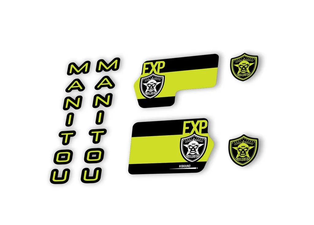 Manitou Circus Expert 2020 Fork Suspension Decal Kit Sticker Lime Green - 1