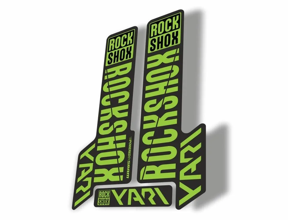 Rock Shox YARI 2018 Fork Decal Mountain Bike Cycling Sticker Adhesive Green - 1