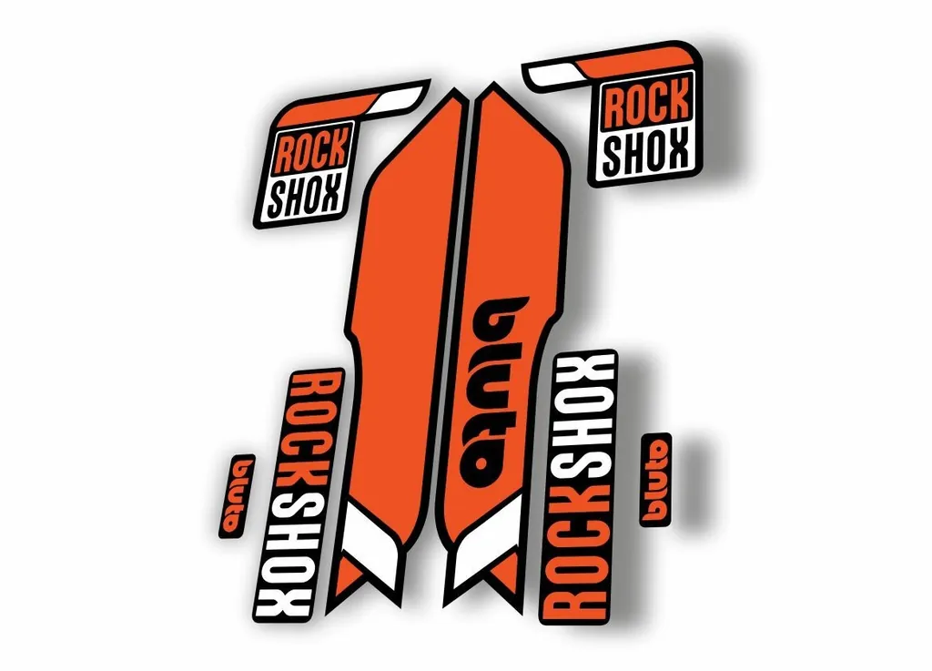 Rock Shox BLUTO 2016-17 Mountain Bike Cycling Fork Decal Sticker Orange - 1