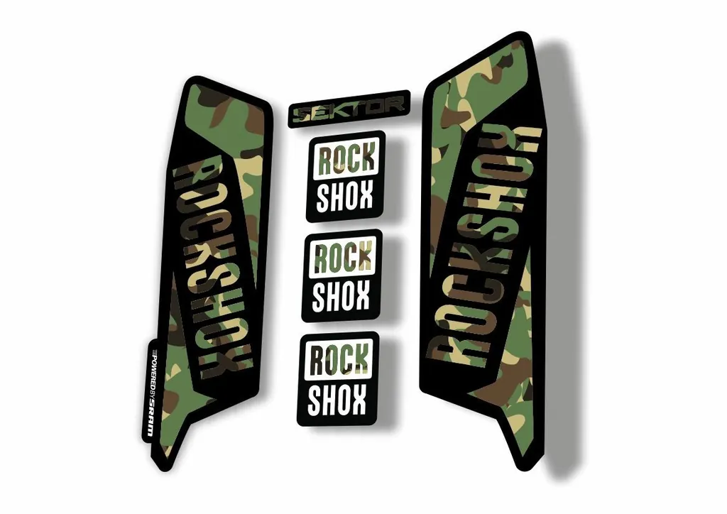 Rock Shox SEKTOR 2016 Fork Decal Mountain Bike Cycling Sticker Adhesive Camo - 1