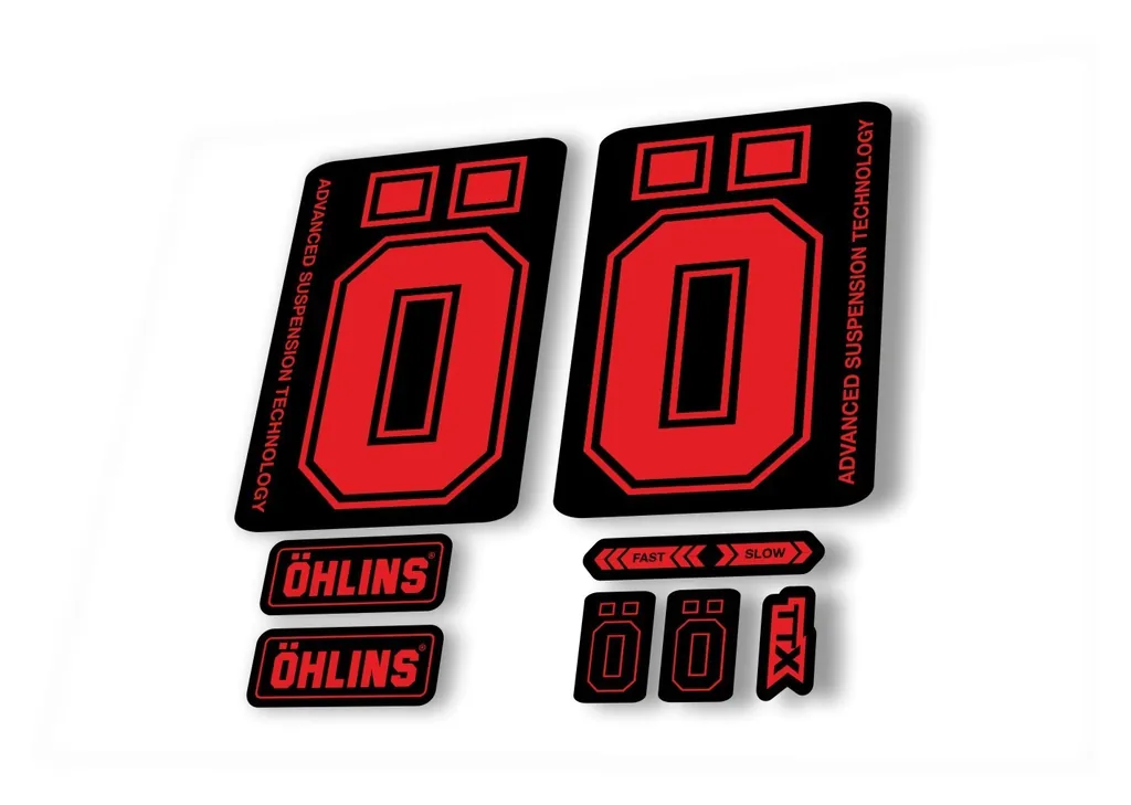 Ohlins DH38 2019 Fork Decal Mountain Bike Cycling Sticker Adhesive Red - 1