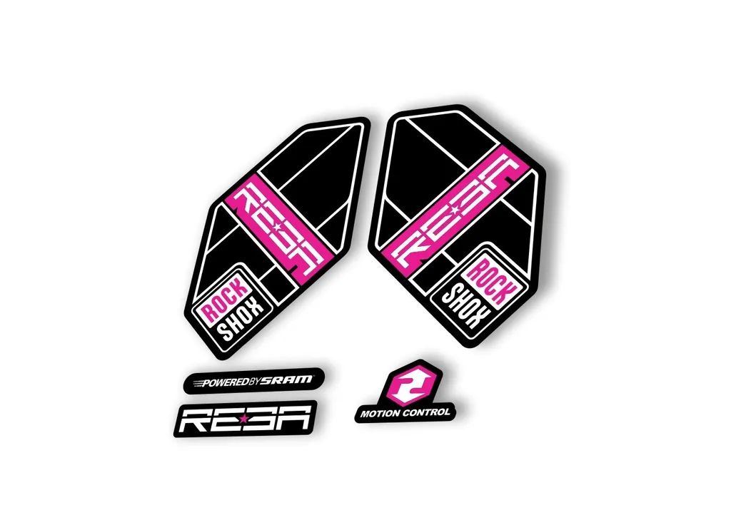 Rock Shox Reba 2012 Fork Decal Mountain Bike Cycling Sticker Adhesive Pink - 1