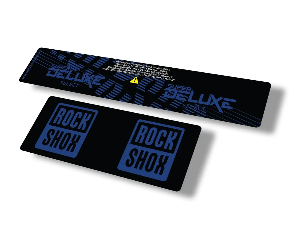 Rock Shox 2021 Super Deluxe Select Rear Shock Decal Sticker Set Dark Blue - 1