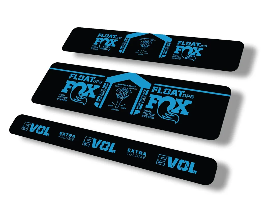 FOX Float DPS 2021 Performance Elite Rear Shock Suspension Sticker Decal Blue - 1