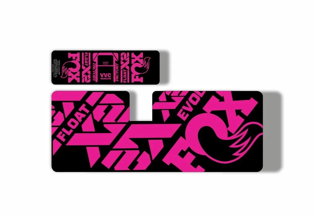 FOX Float X2 2021 MTB Rear Shock Suspension Sticker Adhesive Decal Kit Pink - 1