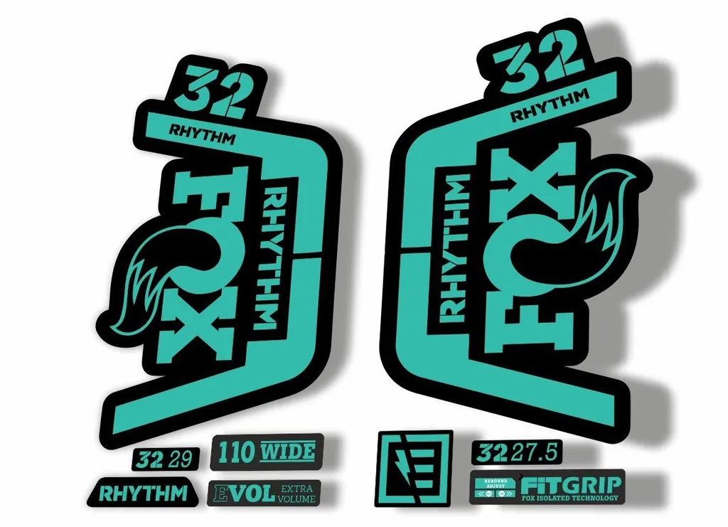 FOX 32 Rhythm 2019 Forks Suspension Factory Decal Sticker Adhesive Dolphin - 1
