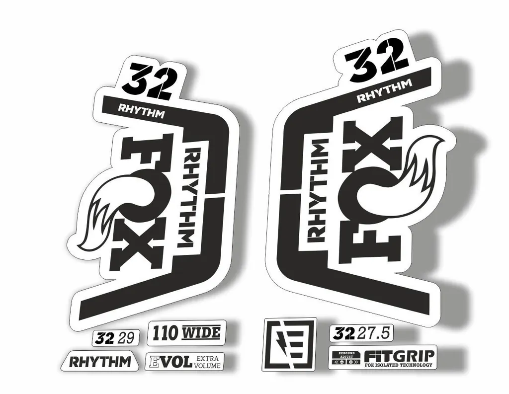 FOX 32 Rhythm 2019 Forks Suspension Factory Decal Sticker Adhesive Black - 1