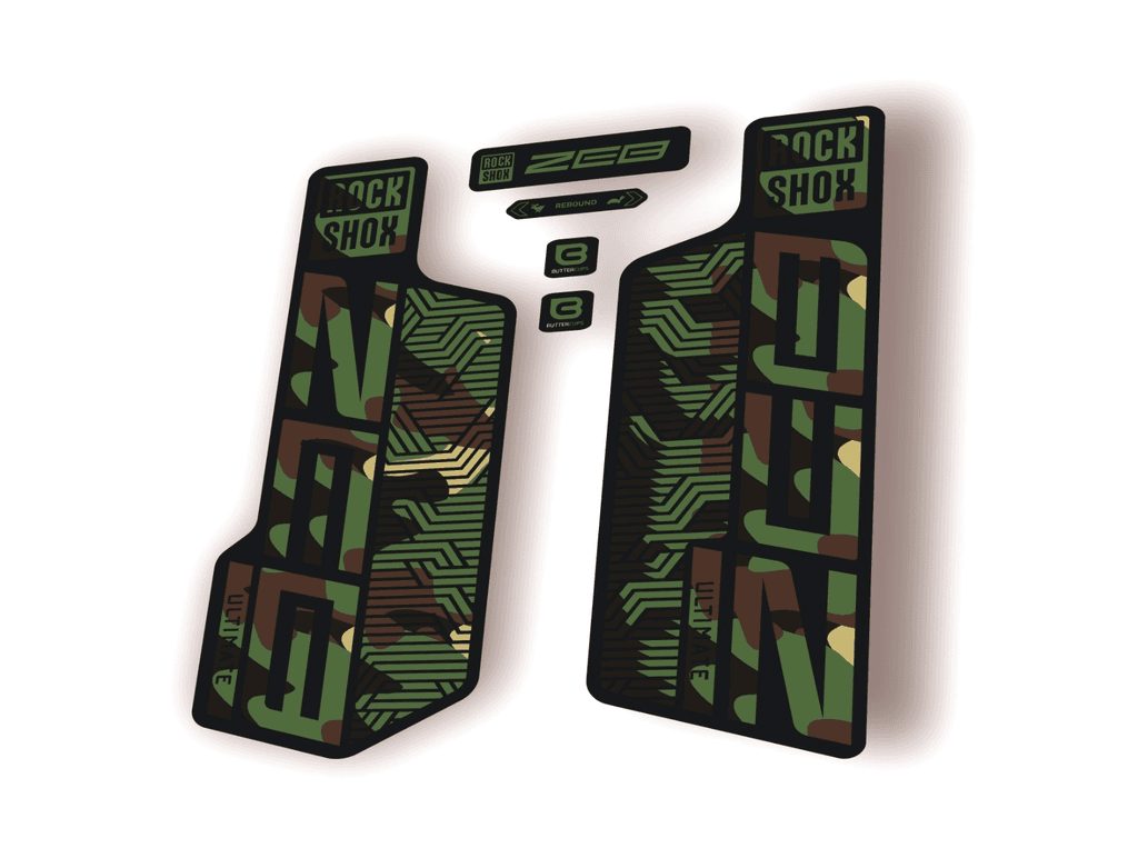 Rock Shox ZEB ULTIMATE 2024 Flight Attendant Bike Cycling Decal Sticker Camo - 1