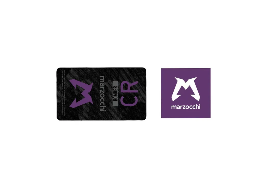 Marzocchi Bomber CR 2024 Rear Shock Suspension Sticker Decal Kit Adhesive Purple - 1