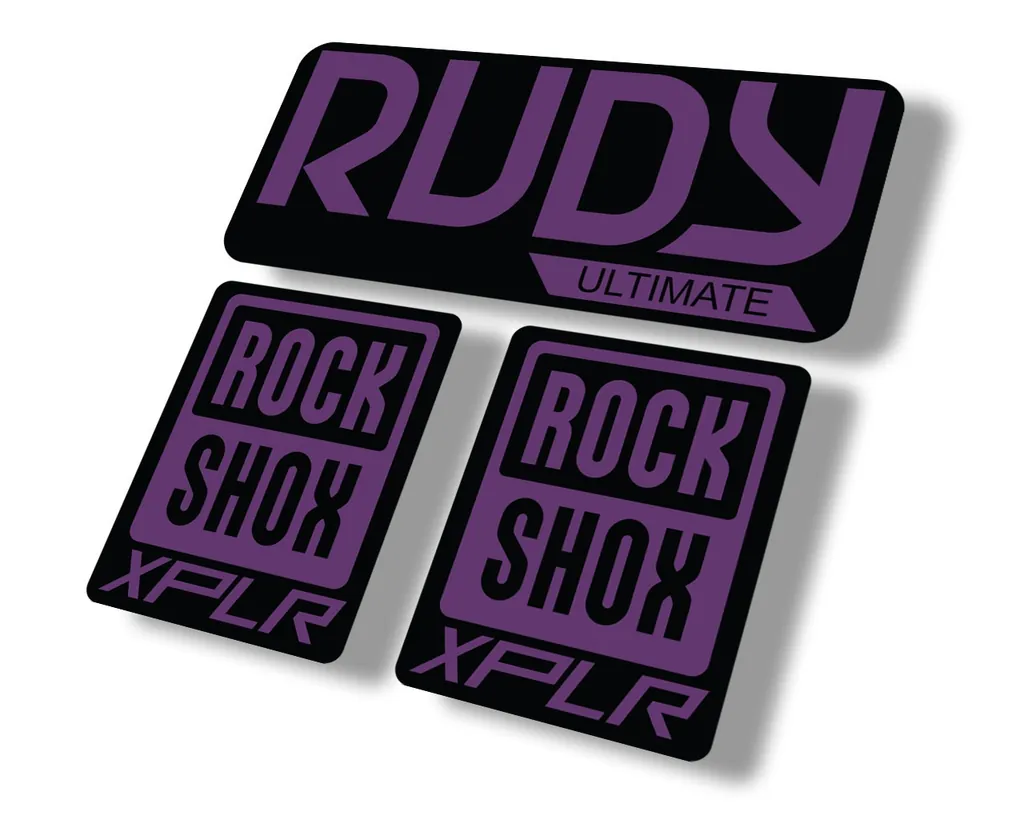 Rock Shox Rudy Ultimate XPLR Gravel Fork Decal Bike Cycling Sticker Purple - 1