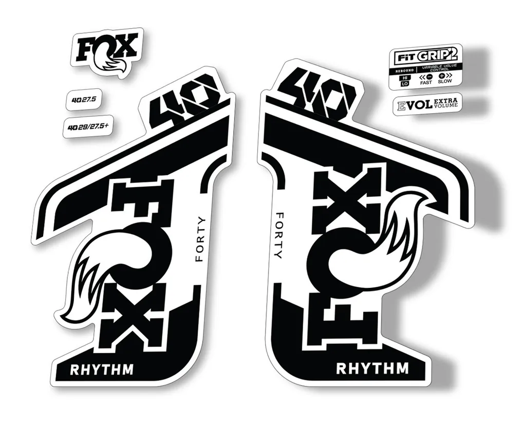 FOX 40 Rhythm 2021 Fork Decals Suspension Sticker Adhesive Black - 1