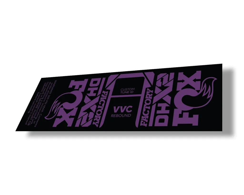 FOX Float DHX2 2021 Rear Shock Suspension Factory Sticker Decal Adhesive Purple - 1