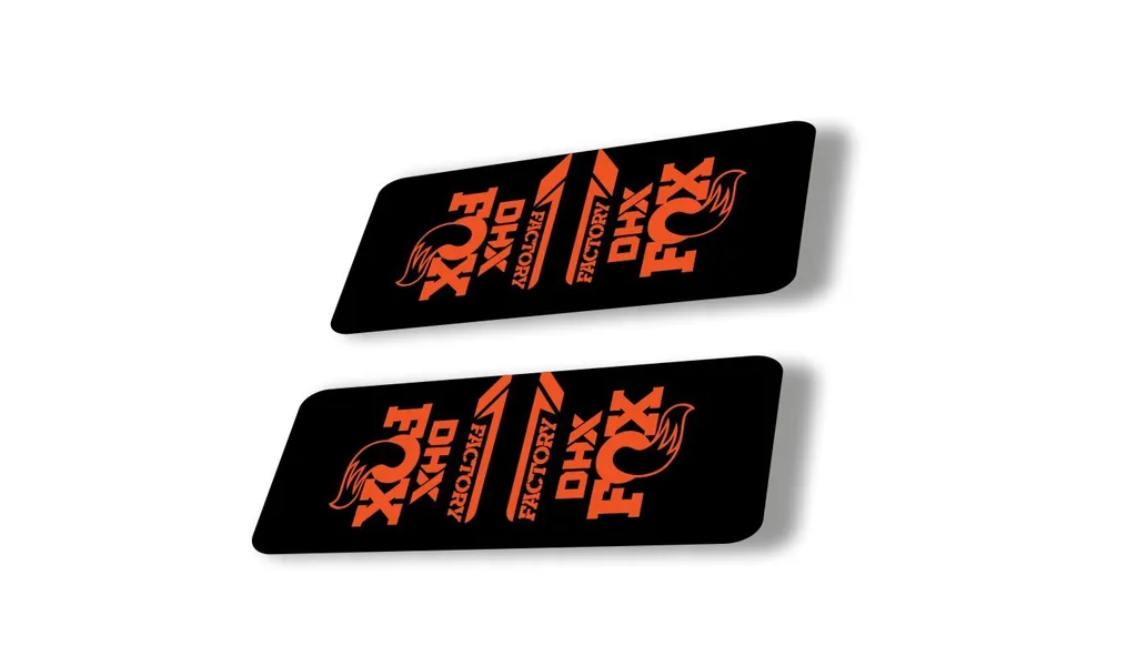FOX DHX 2022 Factory Rear Shock Suspension Sticker Decal Adhesive Orange - 1