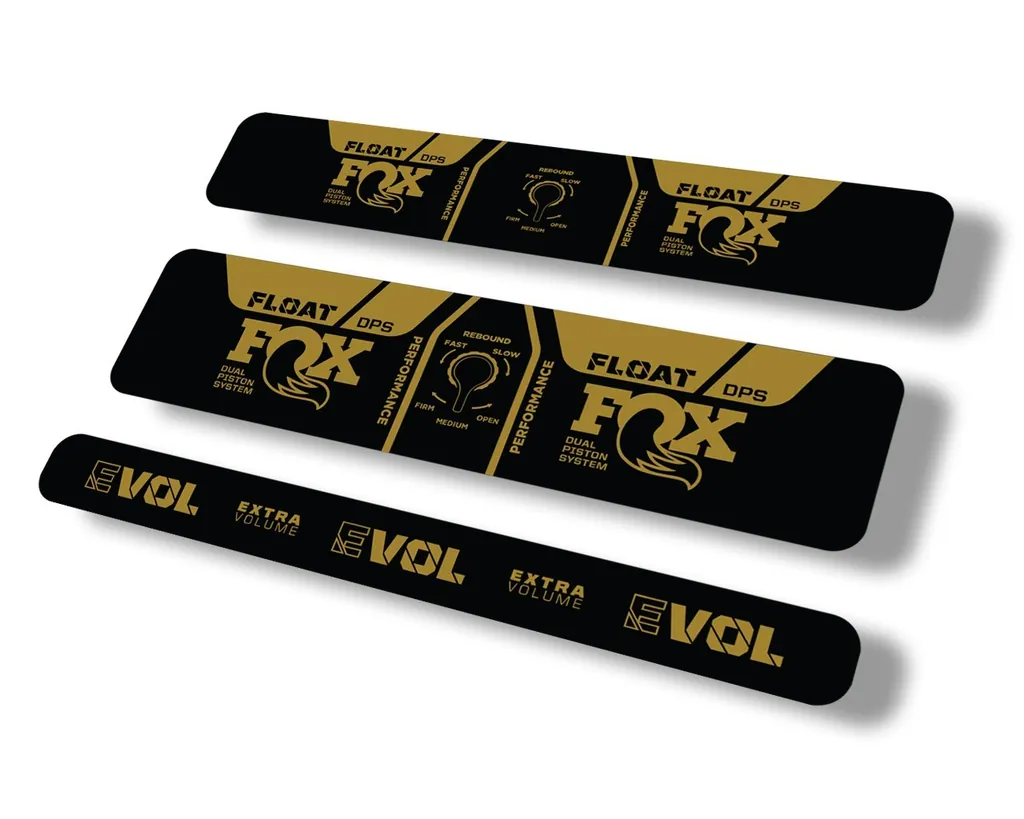 FOX Float DPS 2021 Performance Rear Shock Suspension Sticker Decal Gold - 1