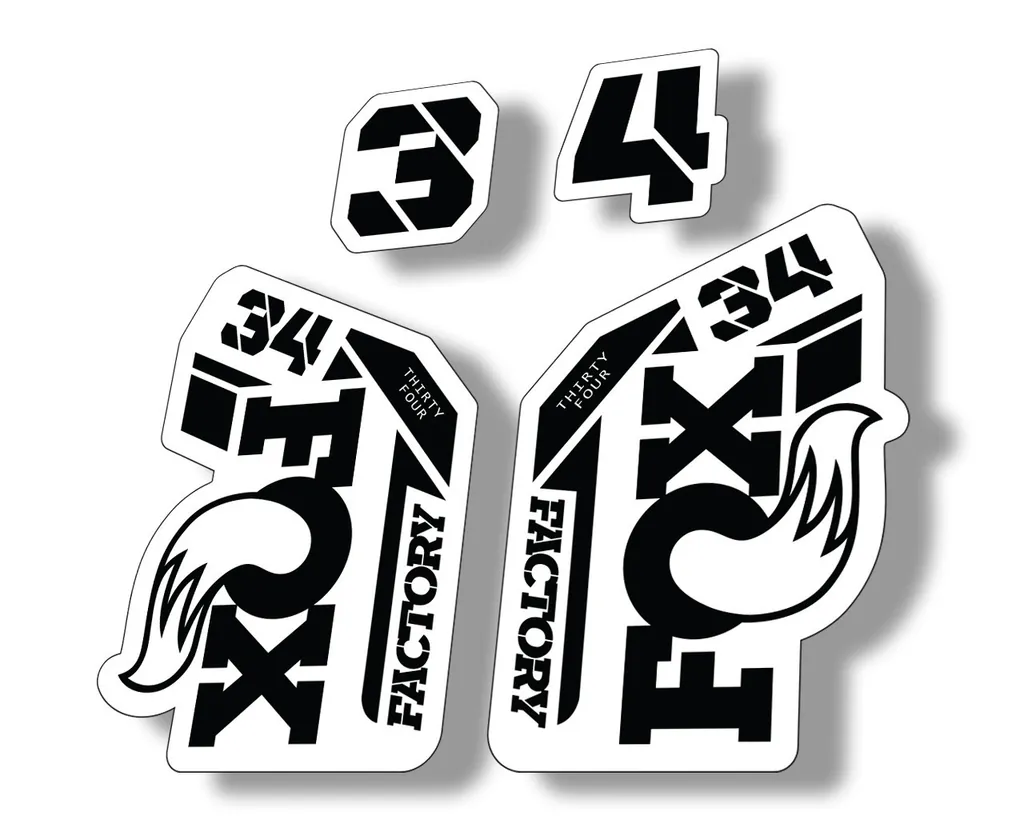 FOX 34 2021 Factory Forks Suspension Decal Sticker Black - 1
