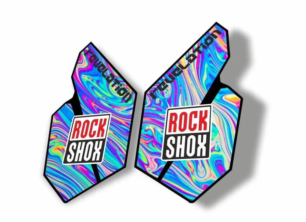 Rock Shox REVELATION 2012 Mountain Bike Cycling Decal Sticker Adhesiv Oil Slick1 - 1