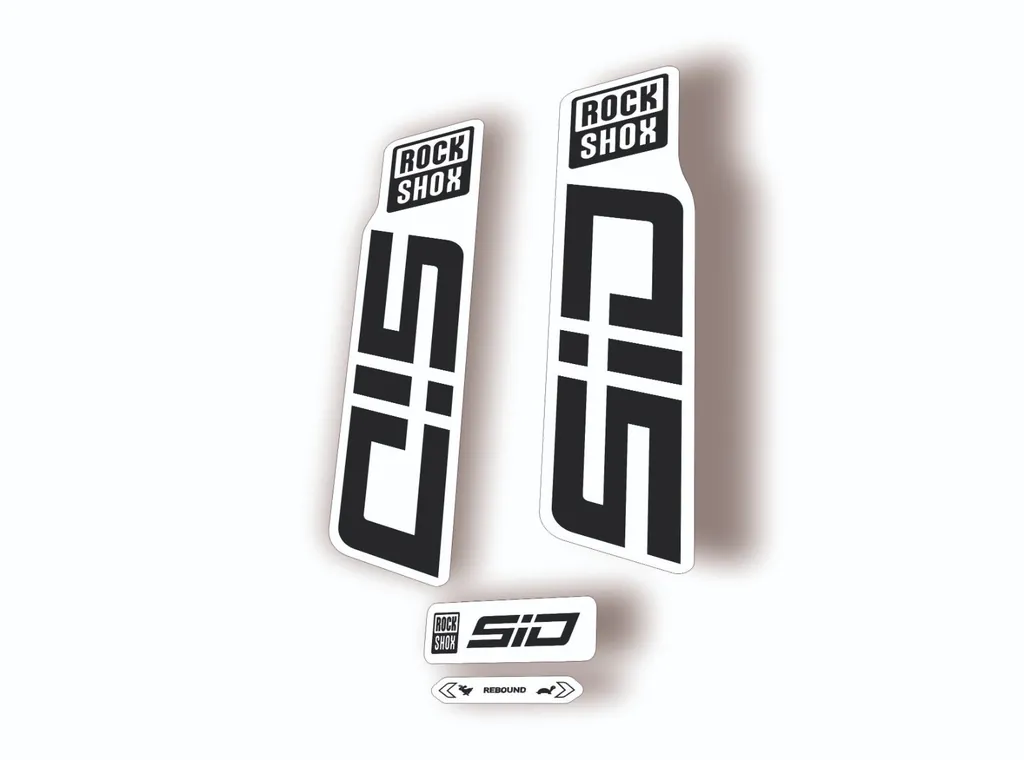 Rock Shox SID 2024 Fork Decal Mountain Bike Cycling Sticker Kit Black - 1