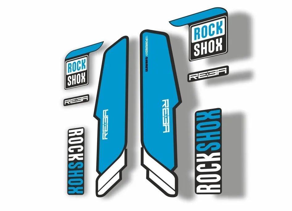 Rock Shox REBA 2015-2017 Fork Decal Mountain Bike Cycling Sticker Adhesive Blue - 1