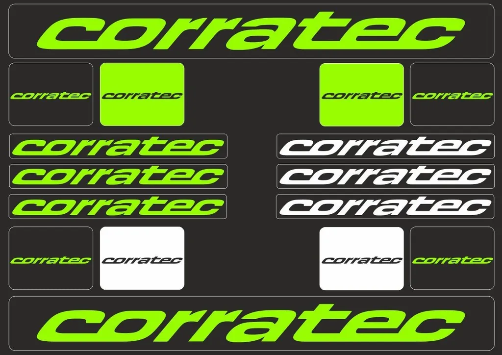 Bicycle Vinyl Frame Stickers Custom Compatible with CORRATEC Green - 1